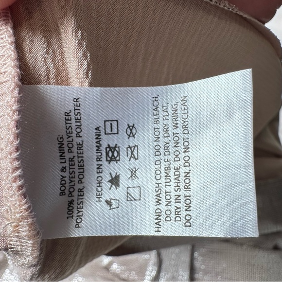 Sabina Musayev Shimmering Gold Metallic Mini Dress Small Short Sleeves Wedding - Picture 15 of 15